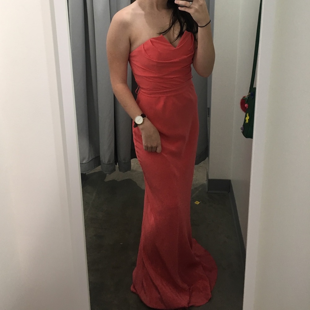 Peach prom dress - Picture 2 of 2